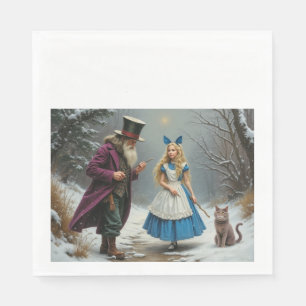 Hiver Alice déjeuner serviettes en papier