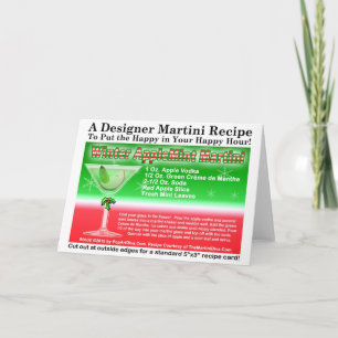 HIVER APPMINT CHRISTMAS MARTINI CARTE DE RECETTE