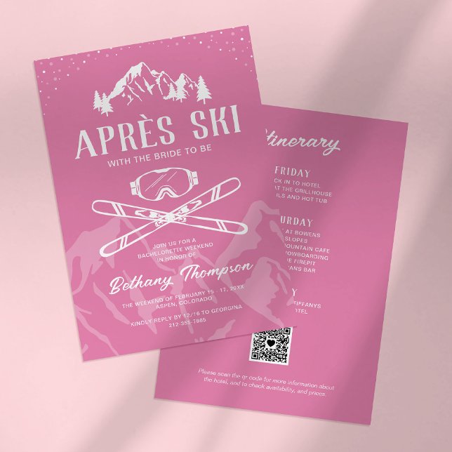 Hiver après Ski Bachelorette Invitations (Créateur téléchargé)