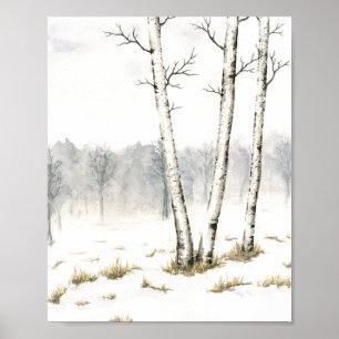 Hiver Arbres Beaux-Arts Impression