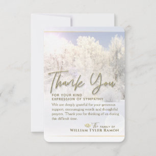 Hiver Arbres Sympathie Merci 3,5 X 5 Carte