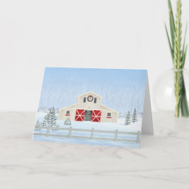 Hiver blanc neige Noël Grange carte blanche