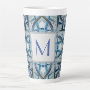 Hiver bleu cristal Motif Monogramme Mug