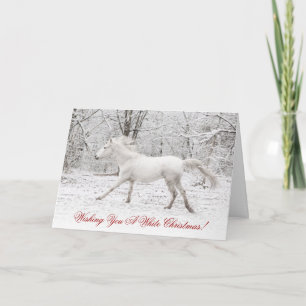 Hiver Blizzard Horse Carte de voeux Noël
