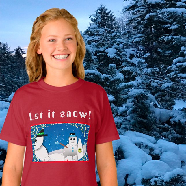 Hiver Blizzard Storm Snowman’s Delight T-Shirt (Créateur téléchargé)