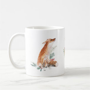 Hiver Bois Animal Fox Deer Hare Mug