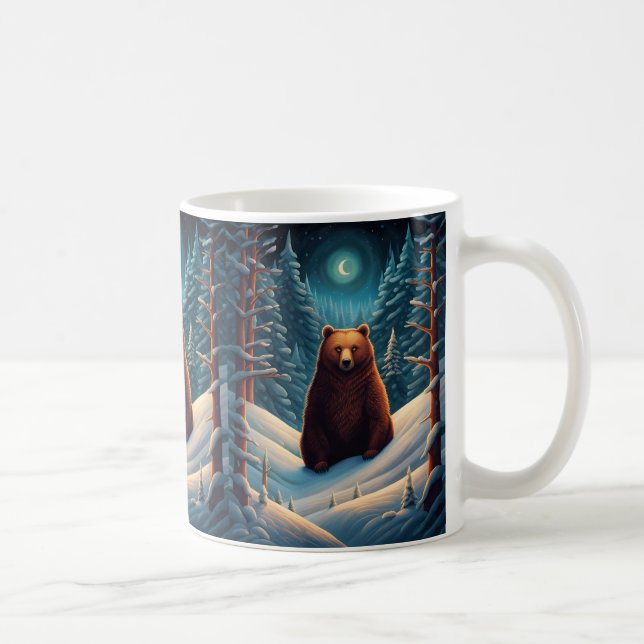 Hiver Brown Bear Café Mug (Droite)