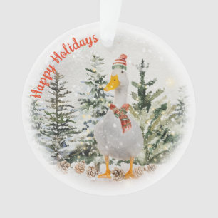 Hiver Canard Joyeux Vacances