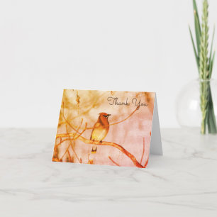 Hiver cirage faune Carte de remerciements d'art na
