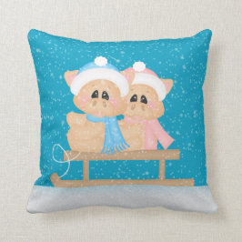 hiver Cochons saisonniers Vacances Jeter oreiller