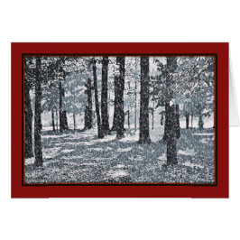 Hiver Dream Trees Classic Red Christmas Card