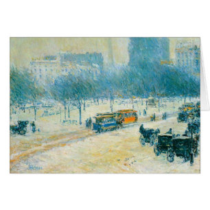 Hiver en Union Carré par Frederick Childe Hassam