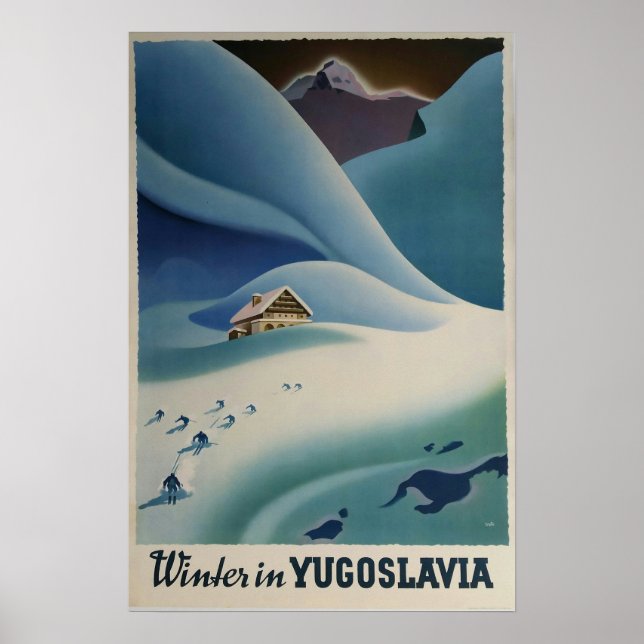 Hiver en Yougoslavie, poster ski (Devant)