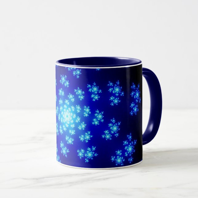 Hiver Floral arrosent Mug (Devant droit)