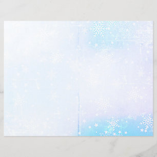 Hiver Magie Bleu Snow Scrapbook Page Papier