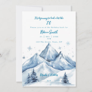hiver montagnes 70e anniversaire invitation