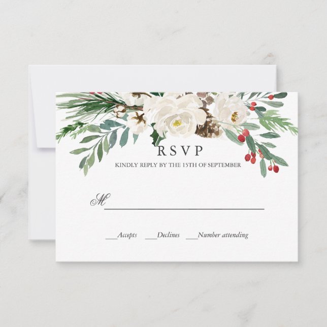 Hiver mystique | MARIAGE RSVP (Devant)