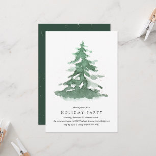 Hiver Noël Arbre Fête Invitation
