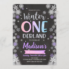 Hiver ONE derland 1er anniversaire Invitation