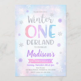 Hiver ONE derland 1er Anniversaire Invitation