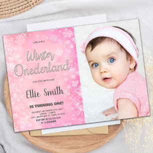 hiver onederland 1er anniversaire invitations Phot