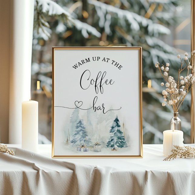 Hiver Réchauffez-vous au café-bar Poster (Créateur téléchargé)