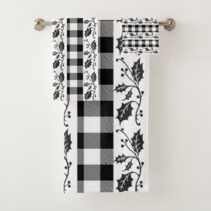 hiver rustique noir et blanc plaid
