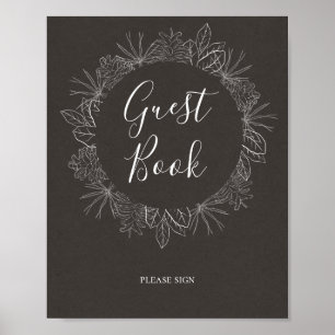 Hiver rustique Symbole du livre d'or du charbon