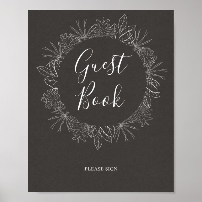 Hiver rustique | Symbole du livre d'or du charbon (Devant)