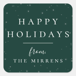 Hiver   Sticker de vacances vert