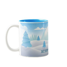 Hiver Thème Joyeux Noël Mug à deux tons