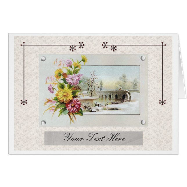 Hiver vintage floral (Devant horizontal)