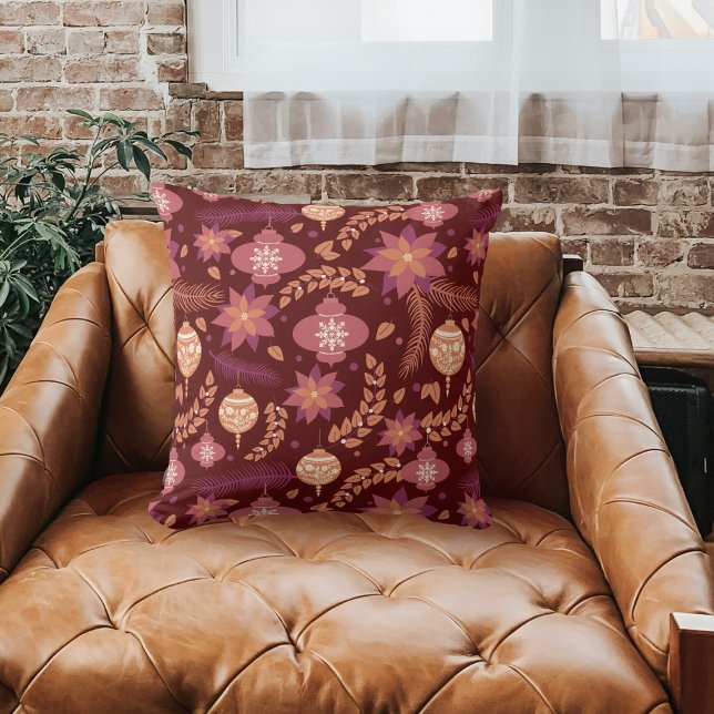 Hiver Wonderland Festif Oreiller à lancer chaud (Créateur téléchargé)