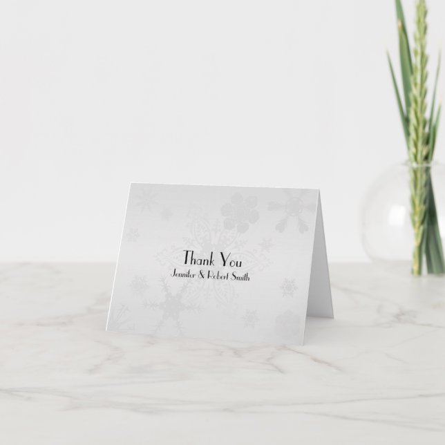 Hiver Wonderland Mariage Merci (Devant)