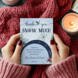 Hivernal Ours Chouette neige beaucoup Merci Baby s