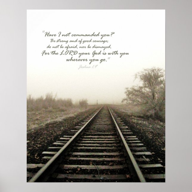 Hivernal Tracks and Scripture 16x20 Poster Gloss (Devant)