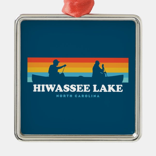Hiwassee North Carolina Canoe Ornament Aus Metall (Vorne)