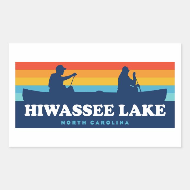 Hiwassee North Carolina Canoe Rechteckiger Aufkleber (Vorderseite)