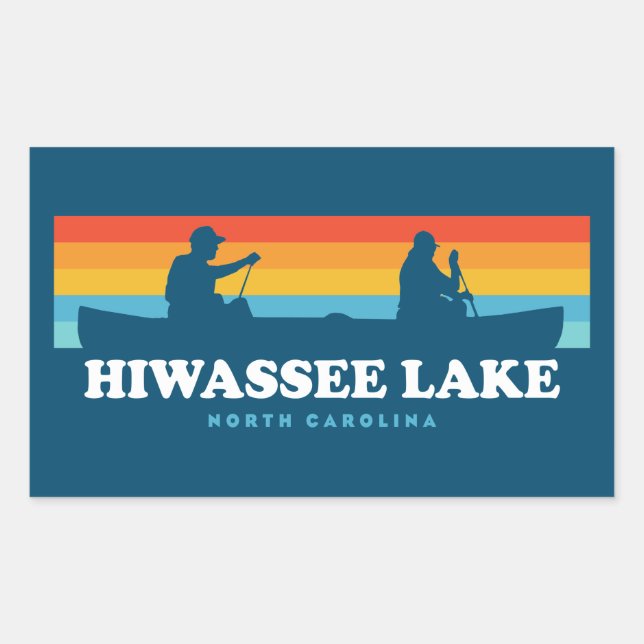 Hiwassee North Carolina Canoe Rechteckiger Aufkleber (Vorderseite)