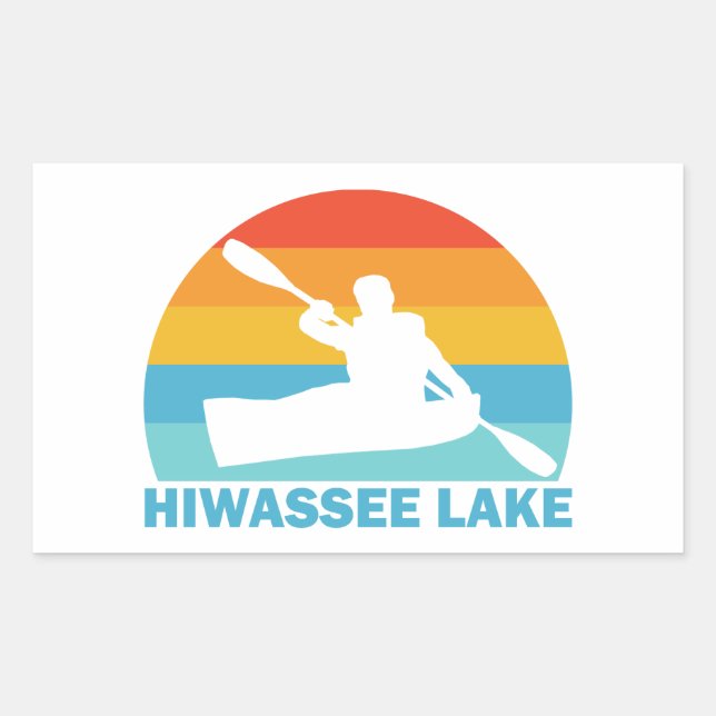 Hiwassee North Carolina Kayak Rechteckiger Aufkleber (Vorderseite)