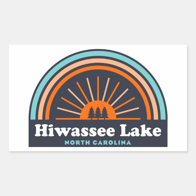 Hiwassee North Carolina Rainbow Rechteckiger Aufkleber (Vorderseite)