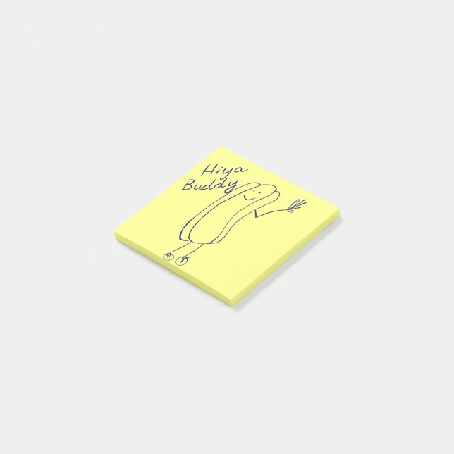 Hiya Buddy Post-It Notes Klebezettel (angewinkelt)