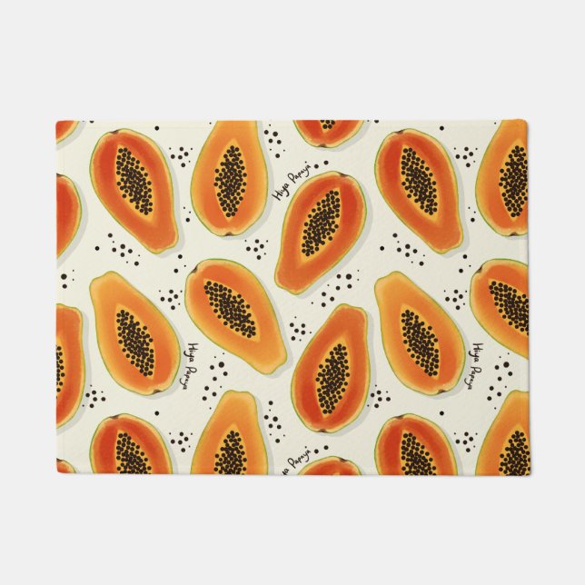 Hiya Papaya Pattern Fußmatte (Vorderseite)