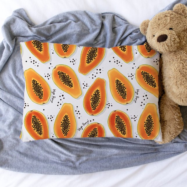 Hiya Papaya Pattern Kissenbezug (Hiya Papaya Pillowcase)