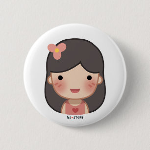 HJ-Geschichte Mädchen-Knopf Button