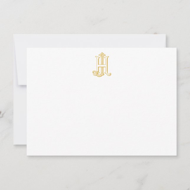 HJ-Monogramm oder JH-Monogramm Notizkarten Mitteilungskarte (Vorderseite)