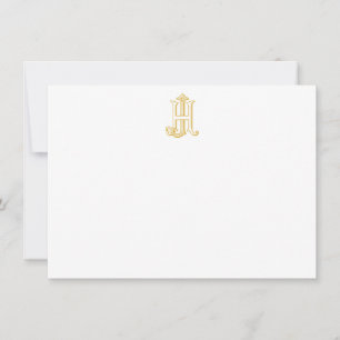 HJ-Monogramm oder JH-Monogramm Notizkarten Mitteilungskarte