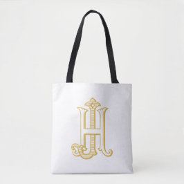 HJ Monogramm oder JH Monogramm Totbeutel Tasche