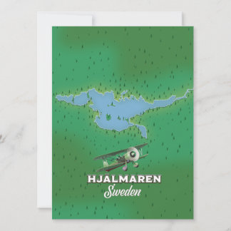 Hjälmaren Schweden Karte Reiseplakat