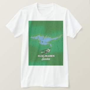 Hjälmaren Sweden Karte Reiseplakat T-Shirt